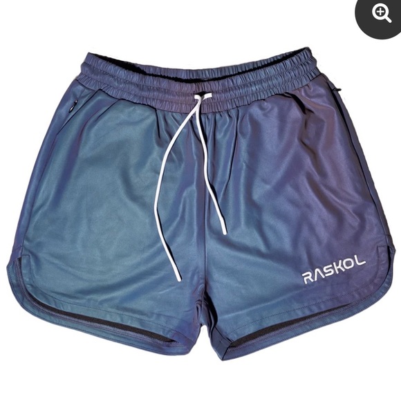 Size Medium Raskol space shorts flash reflective fabric material. Inseam 4” - Picture 2 of 7